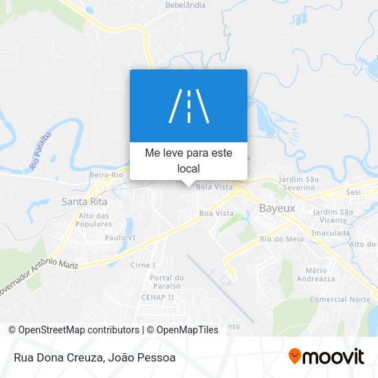 Rua Dona Creuza mapa