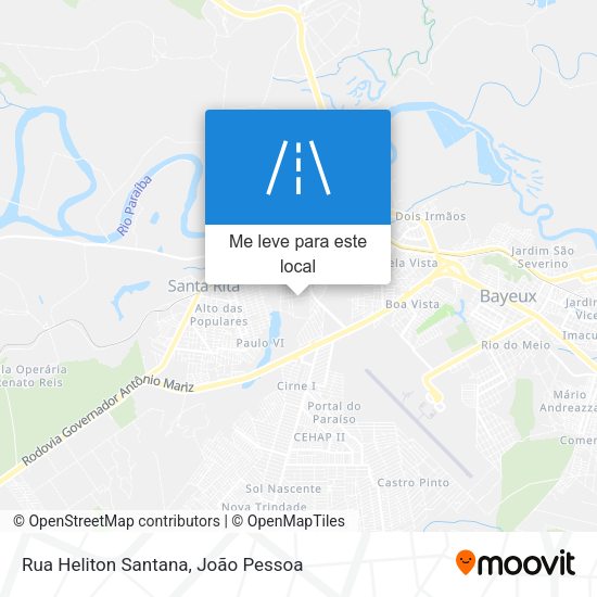 Rua Heliton Santana mapa