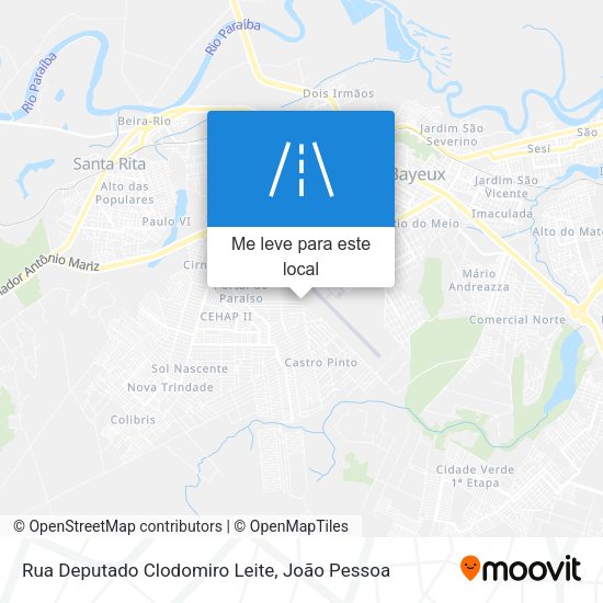 Rua Deputado Clodomiro Leite mapa