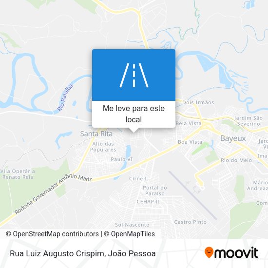 Rua Luiz Augusto Crispim mapa