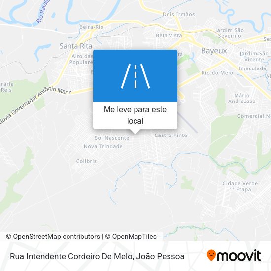 Rua Intendente Cordeiro De Melo mapa