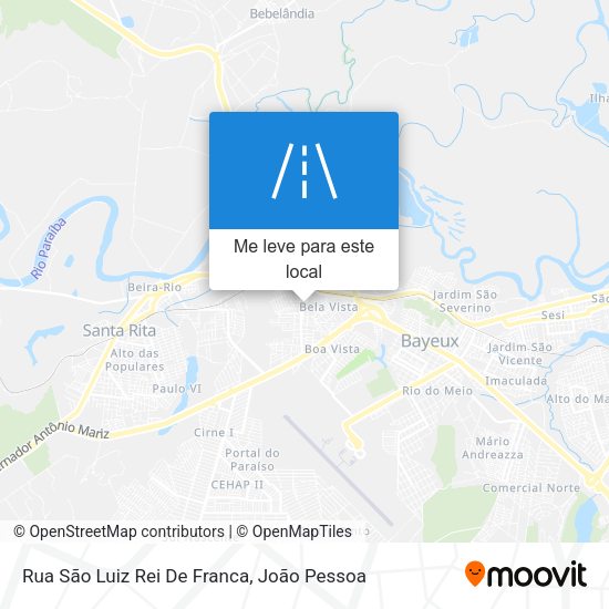 Rua São Luiz Rei De Franca mapa