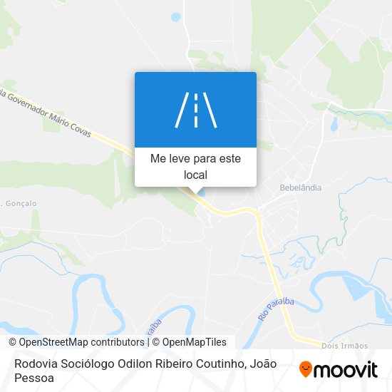 Rodovia Sociólogo Odilon Ribeiro Coutinho mapa