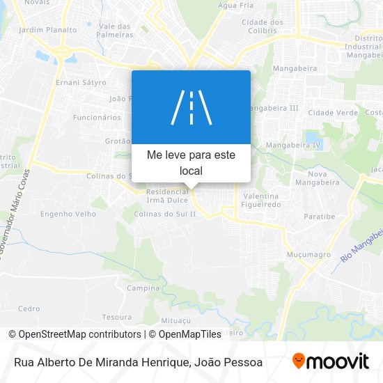 Rua Alberto De Miranda Henrique mapa