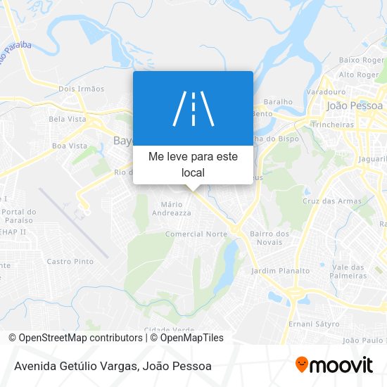 Avenida Getúlio Vargas mapa