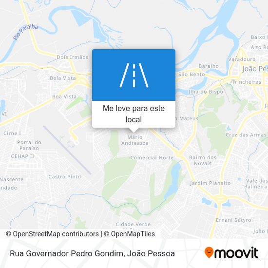 Rua Governador Pedro Gondim mapa