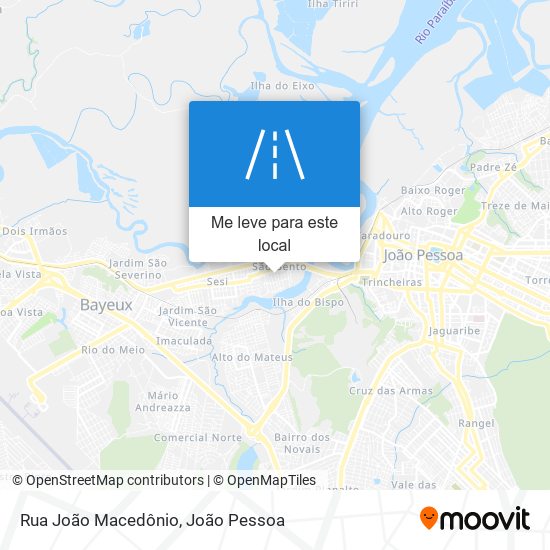 Rua João Macedônio mapa