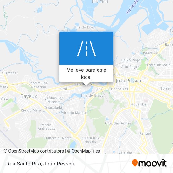Rua Santa Rita mapa