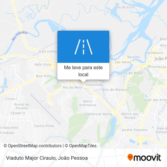 Viaduto Major Ciraulo mapa
