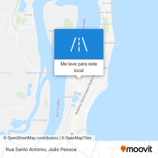 Rua Santo Antônio mapa