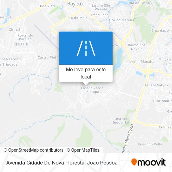 Avenida Cidade De Nova Floresta mapa