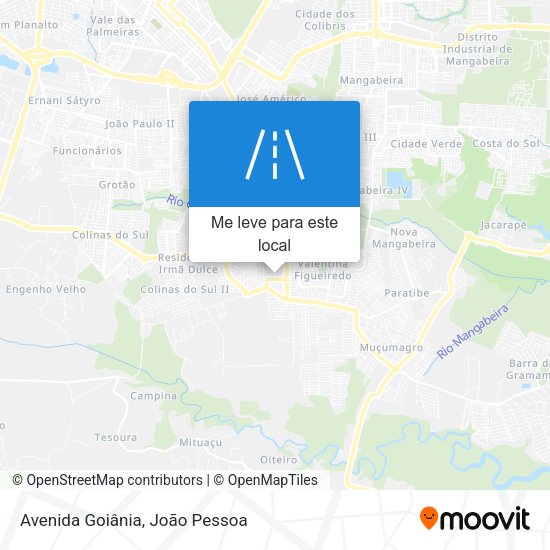 Avenida Goiânia mapa