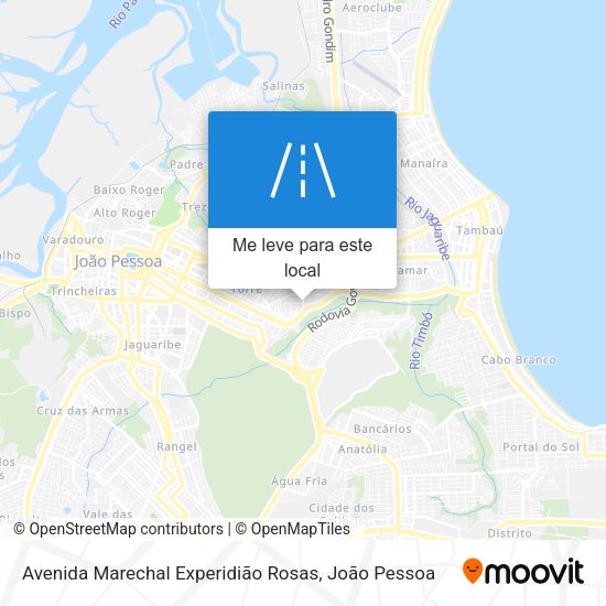 Avenida Marechal Experidião Rosas mapa