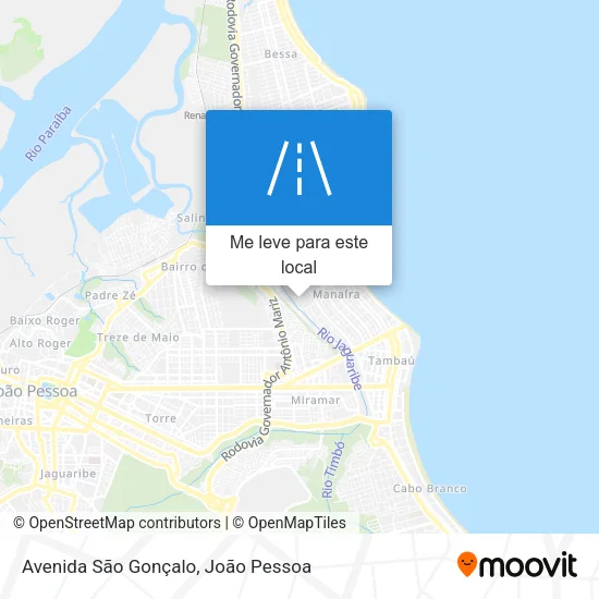 Avenida São Gonçalo mapa
