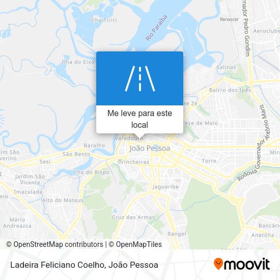 Ladeira Feliciano Coelho mapa