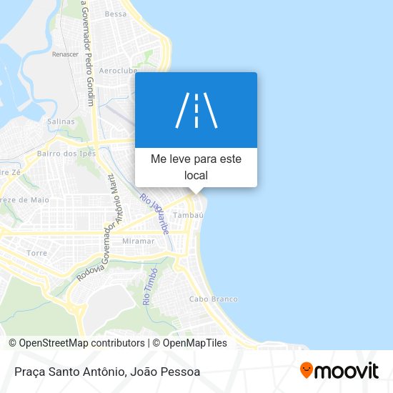 Praça Santo Antônio mapa