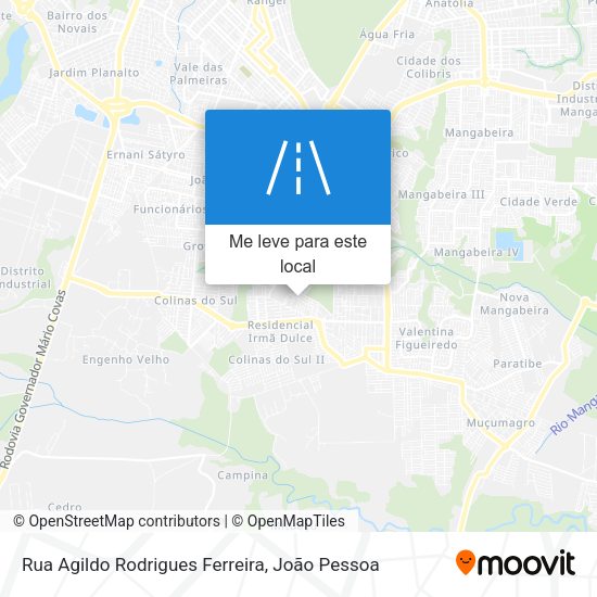 Rua Agildo Rodrigues Ferreira mapa