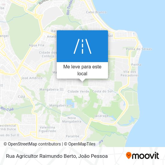 Rua Agricultor Raimundo Berto mapa