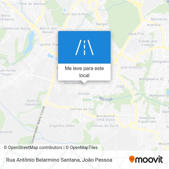 Rua Antônio Belarmino Santana mapa