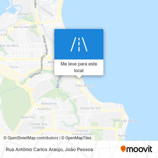 Rua Antônio Carlos Araújo mapa