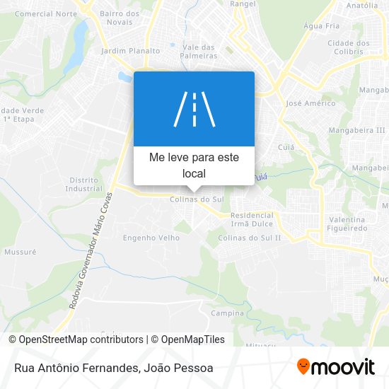 Rua Antônio Fernandes mapa