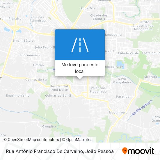 Rua Antônio Francisco De Carvalho mapa