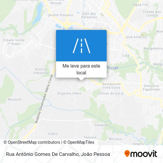 Rua Antônio Gomes De Carvalho mapa