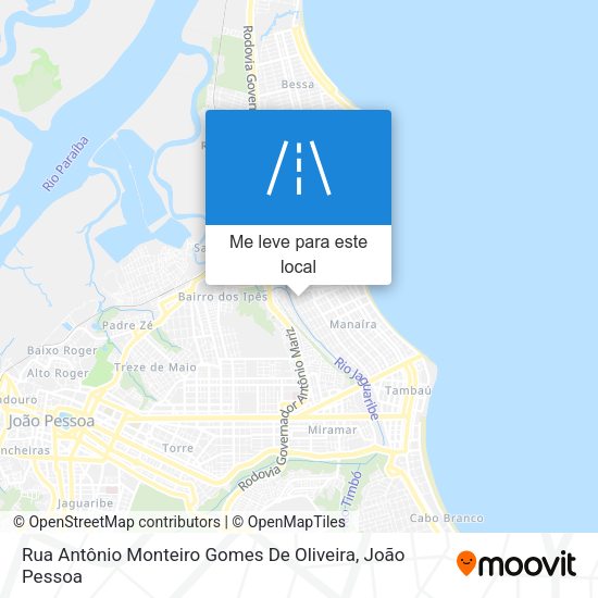 Rua Antônio Monteiro Gomes De Oliveira mapa