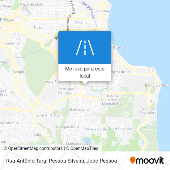 Rua Antônio Targi Pessoa Silveira mapa