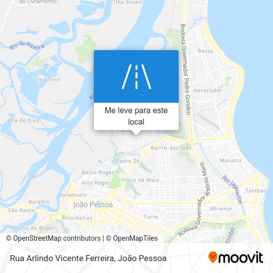 Rua Arlindo Vicente Ferreira mapa
