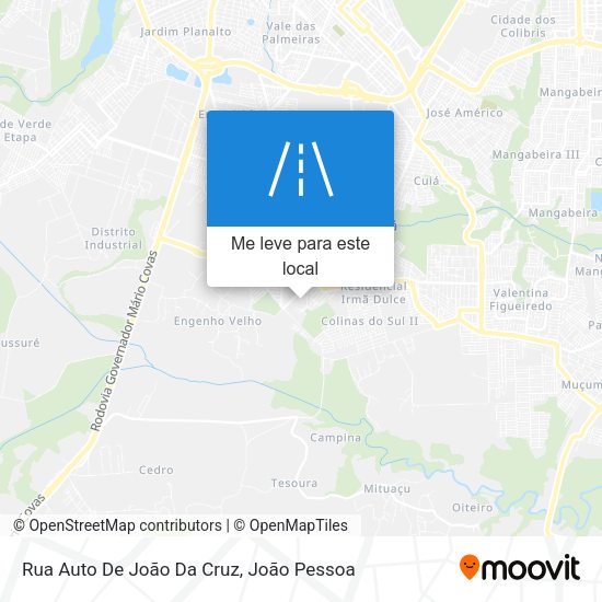 Rua Auto De João Da Cruz mapa