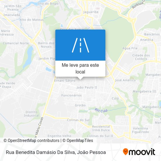 Rua Benedita Damásio Da Silva mapa