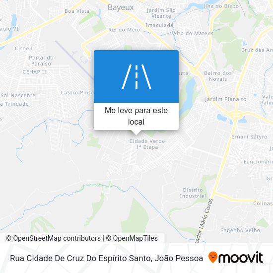 Rua Cidade De Cruz Do Espírito Santo mapa