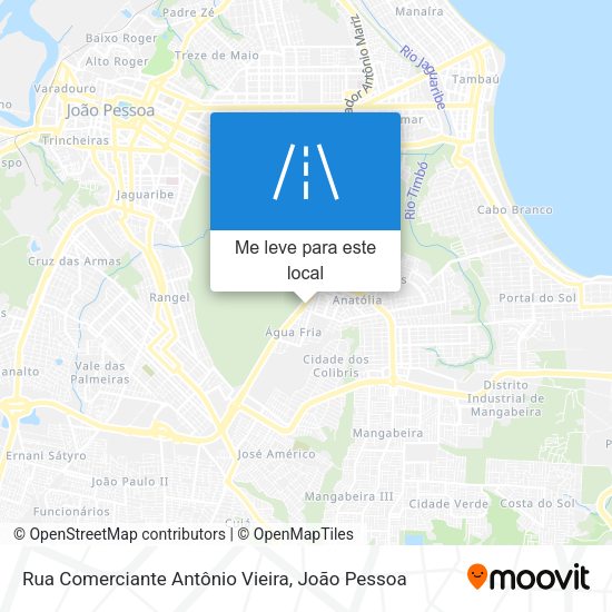 Rua Comerciante Antônio Vieira mapa