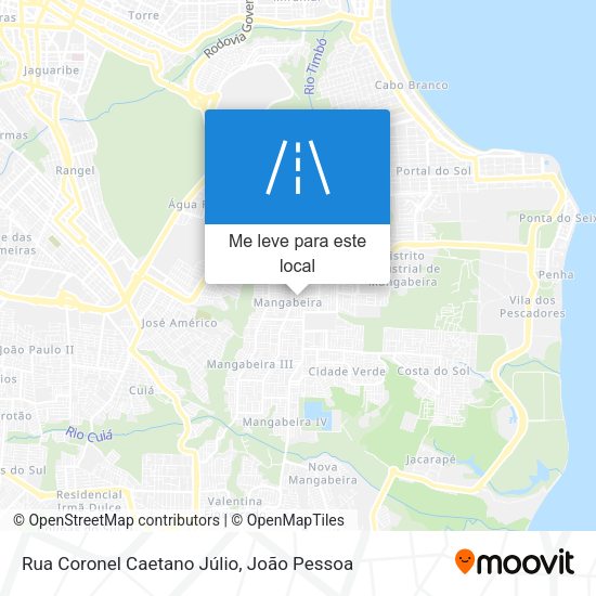 Rua Coronel Caetano Júlio mapa