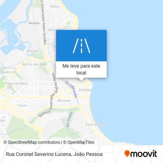 Rua Coronel Severino Lucena mapa