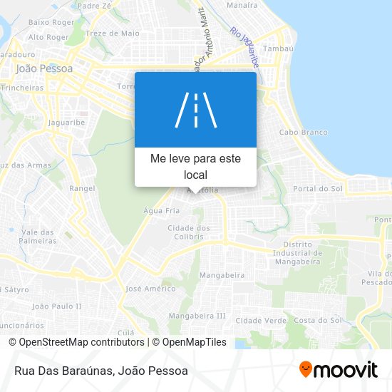 Rua Das Baraúnas mapa