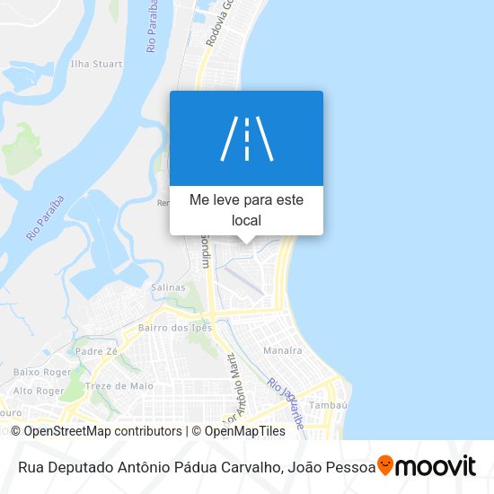 Rua Deputado Antônio Pádua Carvalho mapa