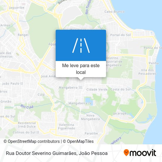 Rua Doutor Severino Guimarães mapa