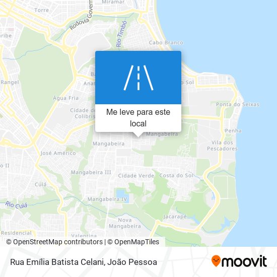 Rua Emília Batista Celani mapa