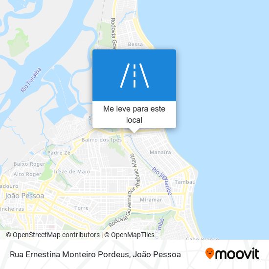 Rua Ernestina Monteiro Pordeus mapa