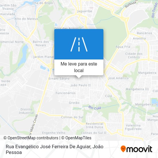 Rua Evangélico José Ferreira De Aguiar mapa