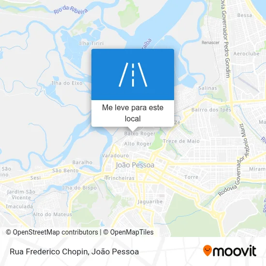 Rua Frederico Chopin mapa