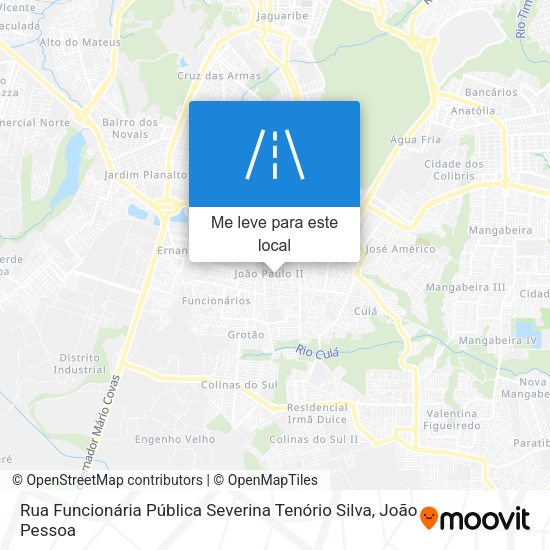 Rua Funcionária Pública Severina Tenório Silva mapa
