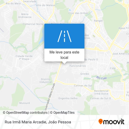 Rua Irmã Maria Arcadie mapa