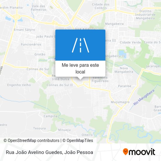 Rua João Avelino Guedes mapa