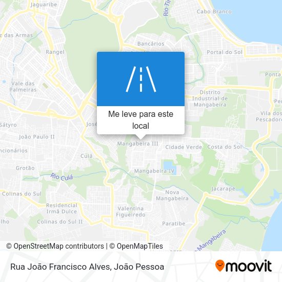 Rua João Francisco Alves mapa