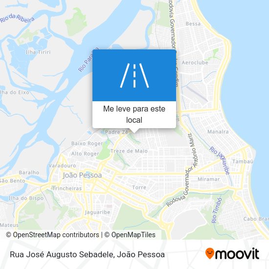 Rua José Augusto Sebadele mapa