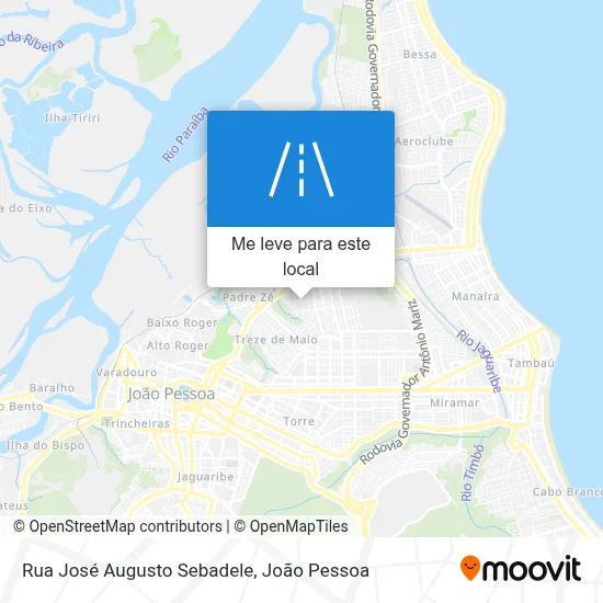 Rua José Augusto Sebadele mapa