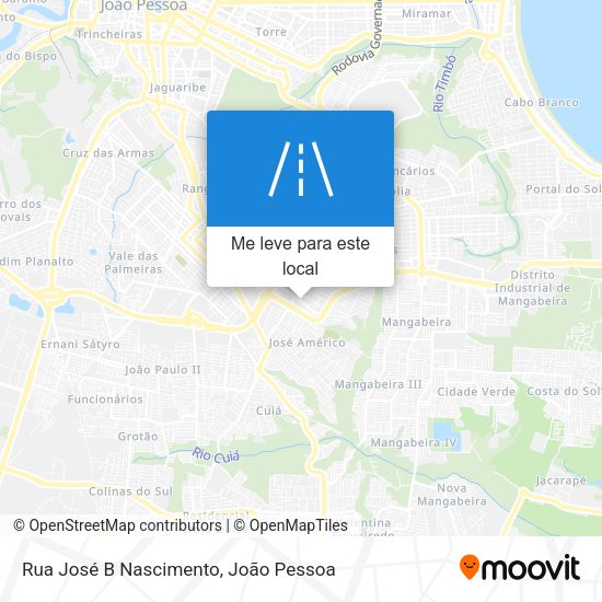 Rua José B Nascimento mapa